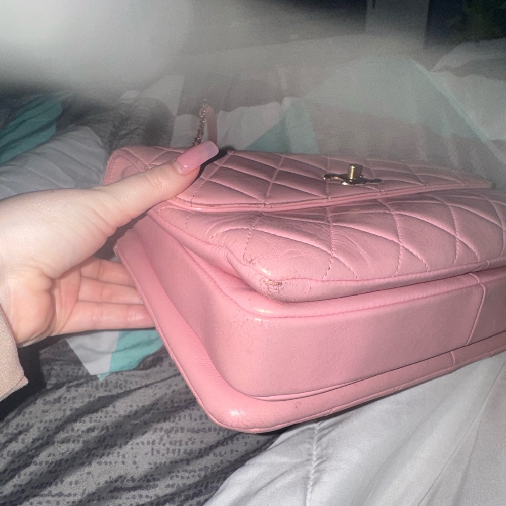 Chanel Light Pink Quilted Satchel - Picture 2 of 5